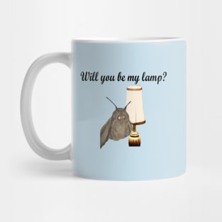 Valentine’s Day - Moth and Lamp - Will You Be My Lamp? Mug